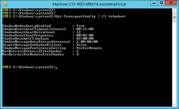 Get-TransportConfig Command