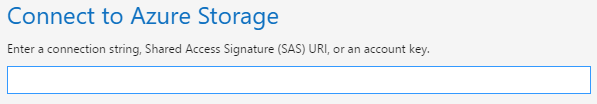 connect to azure storage