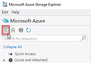 connect azure storage explorer