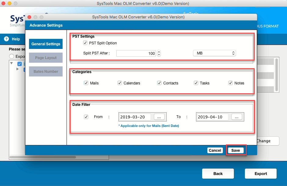 Advance PST option
