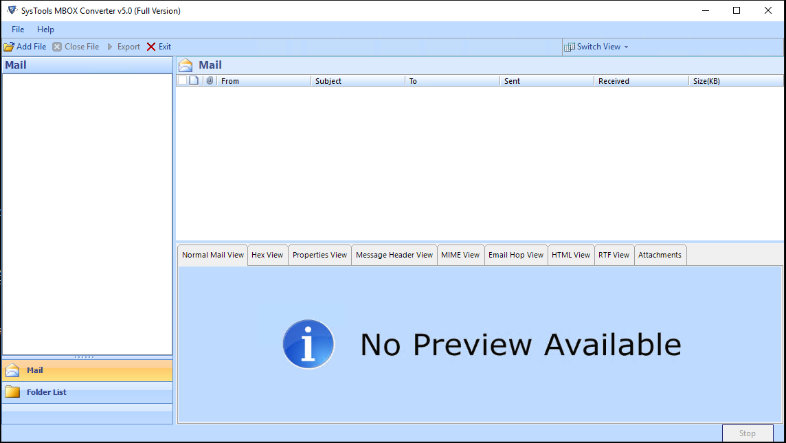 download and run export tool