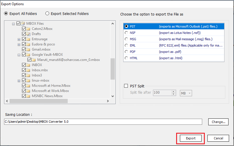 Thunderbird export pst remote control alt delete anydesk