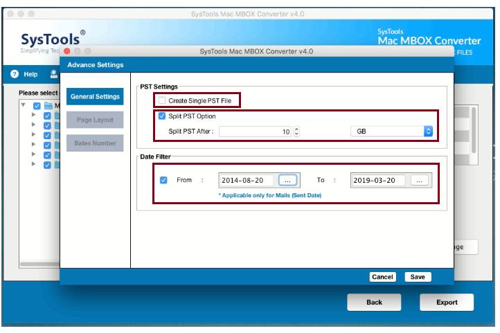 advance import settings