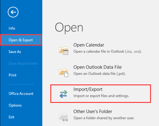 Go to Files in Outlook