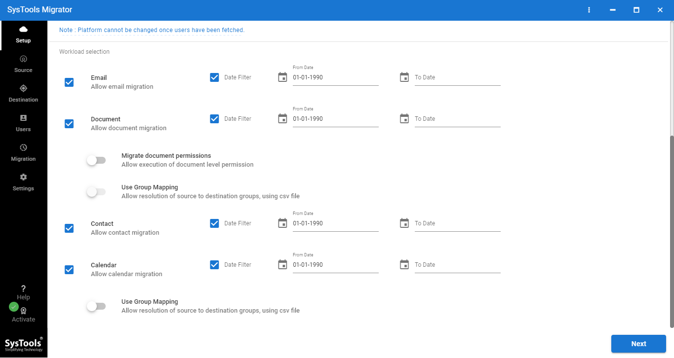 migrate gsuite to gsuite