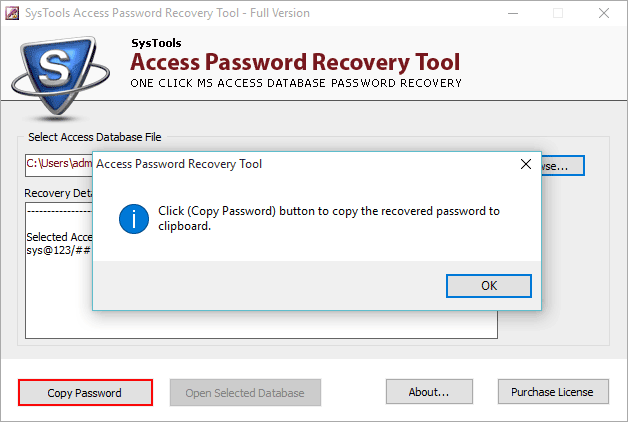 Access Database Password Remover
