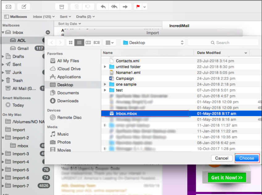 import outlook olm to mac mail