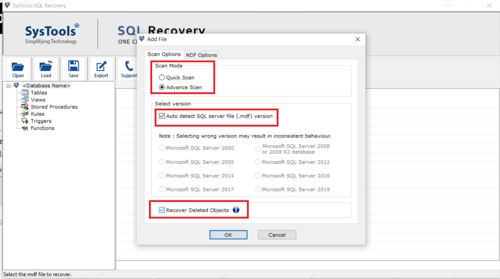 connect .mdf file to SQL Server