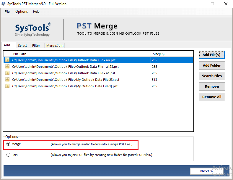 Add Multiple PST Files to Outlook at Once