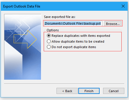 select the storage path