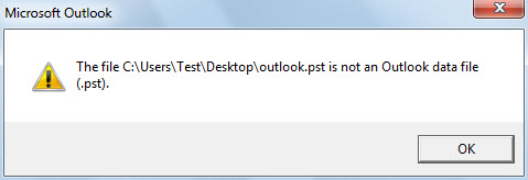 Description: How to Solve “The file Outlook.pst is not an Outlook data file ...