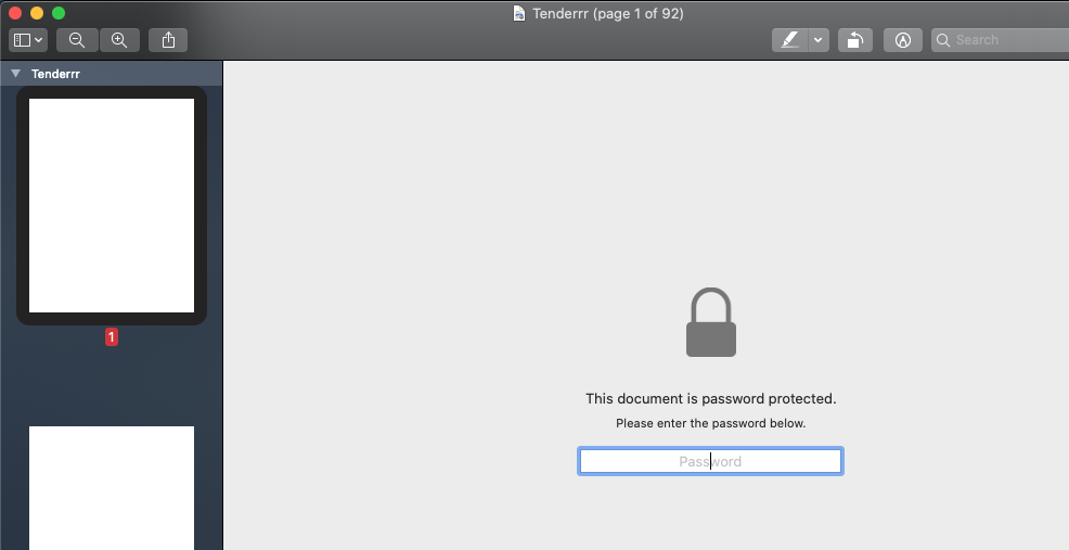 pdf prompting password on Mac