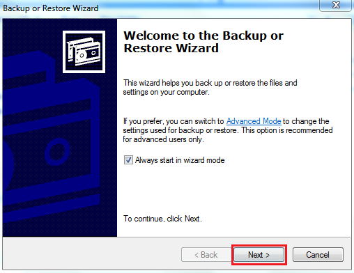 Welcome to Backup or Restores