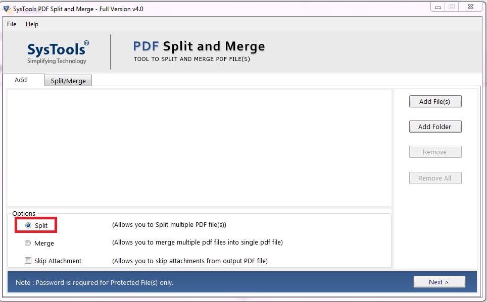 Split a large PDF file into multiple files