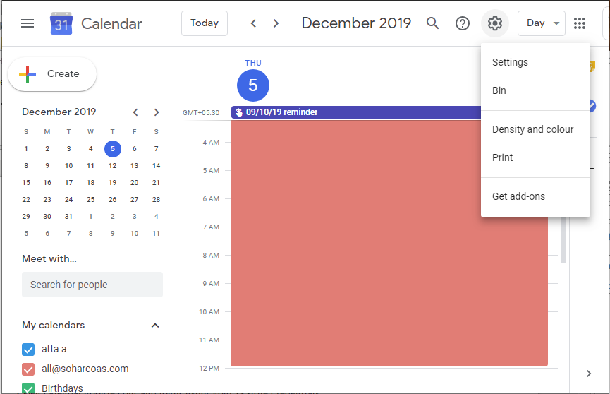 transfer g suite calendar to outlook