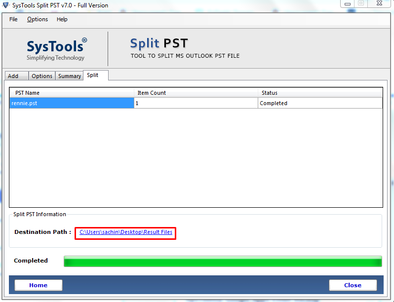 split pst file into smaller parts