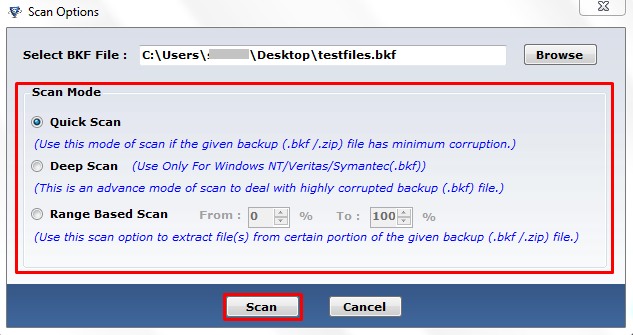 scanning modes