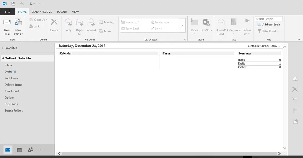 run MS Outlook
