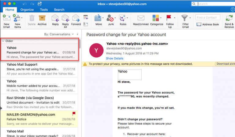 Outlook to PDF image