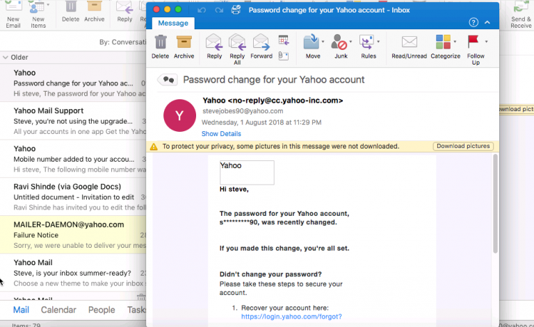 Open email