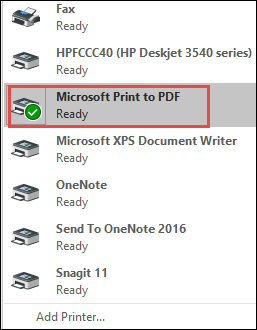 microsoft print to pdf