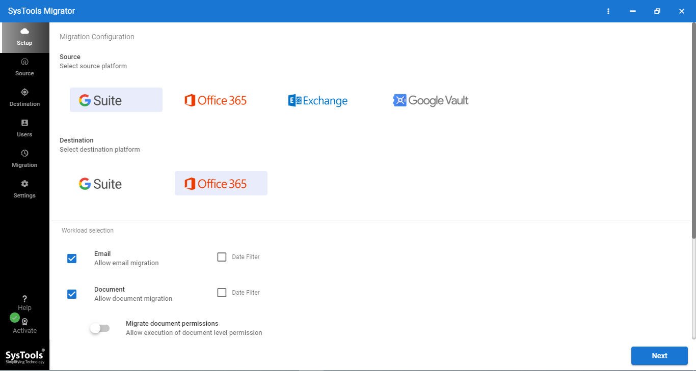 Office 365 Migration from G Suite