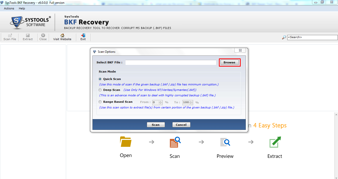 Browse the location path of ZIP file