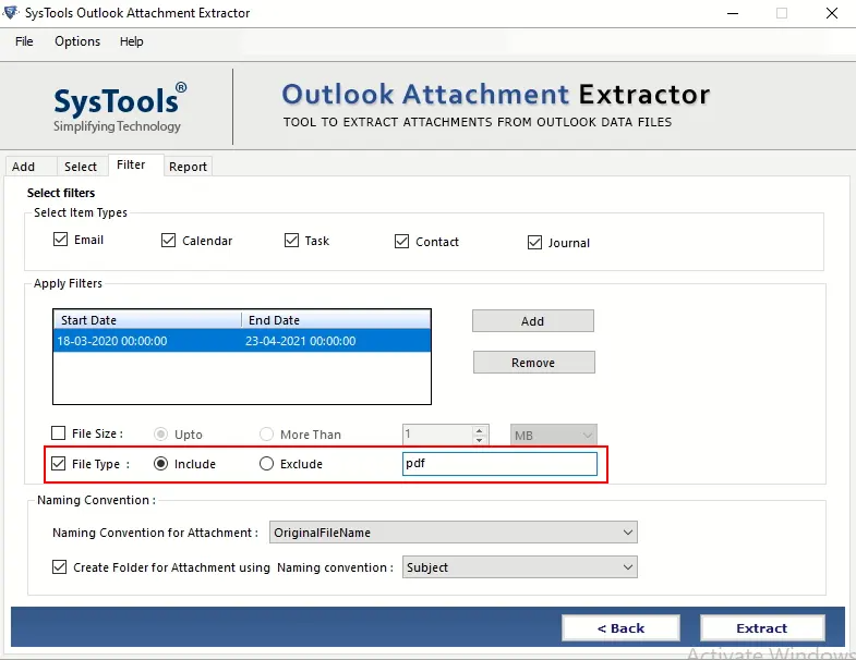 file type t o Store Attachments Outside of Mailbox in Outlook