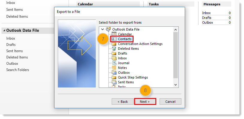 contacts folder