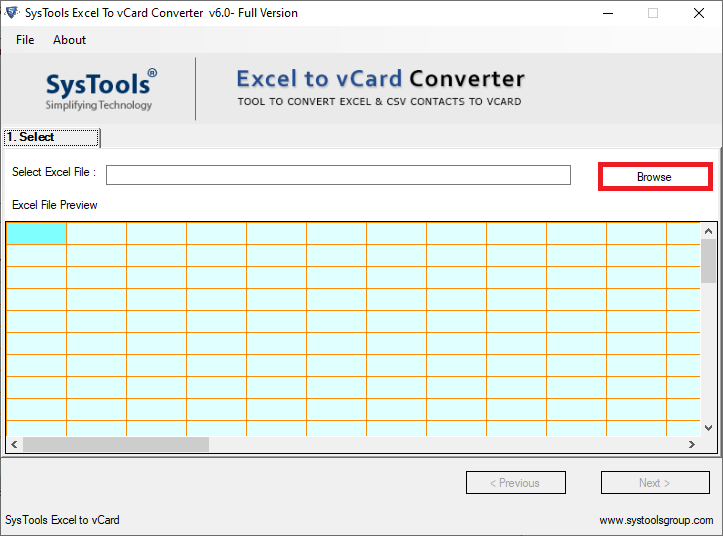 browse Excel file