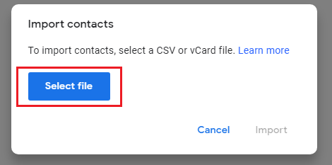 import vcf to google contacts