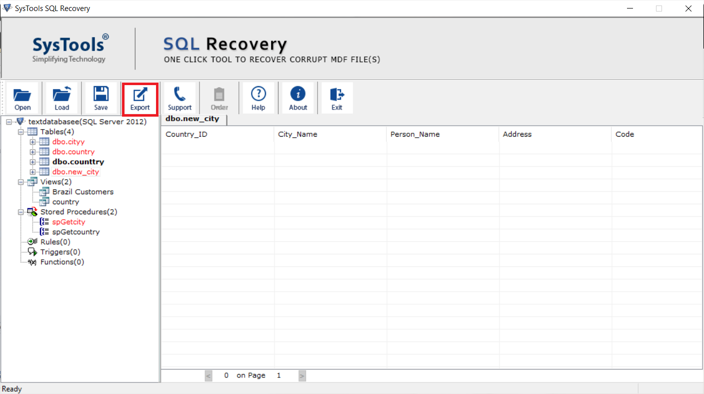 Recover MDF File