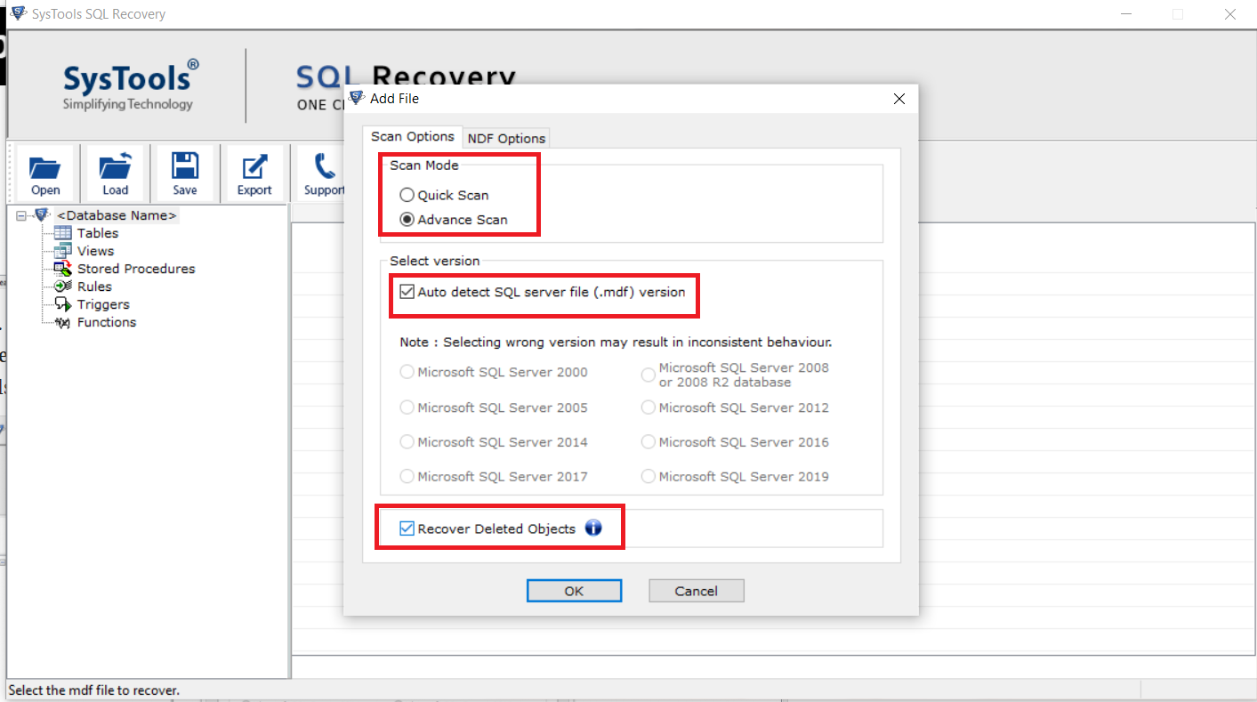 Recover Deleted Database Objects
