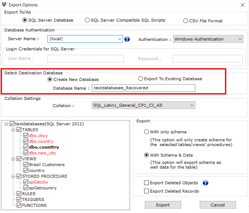 Restore MDF File