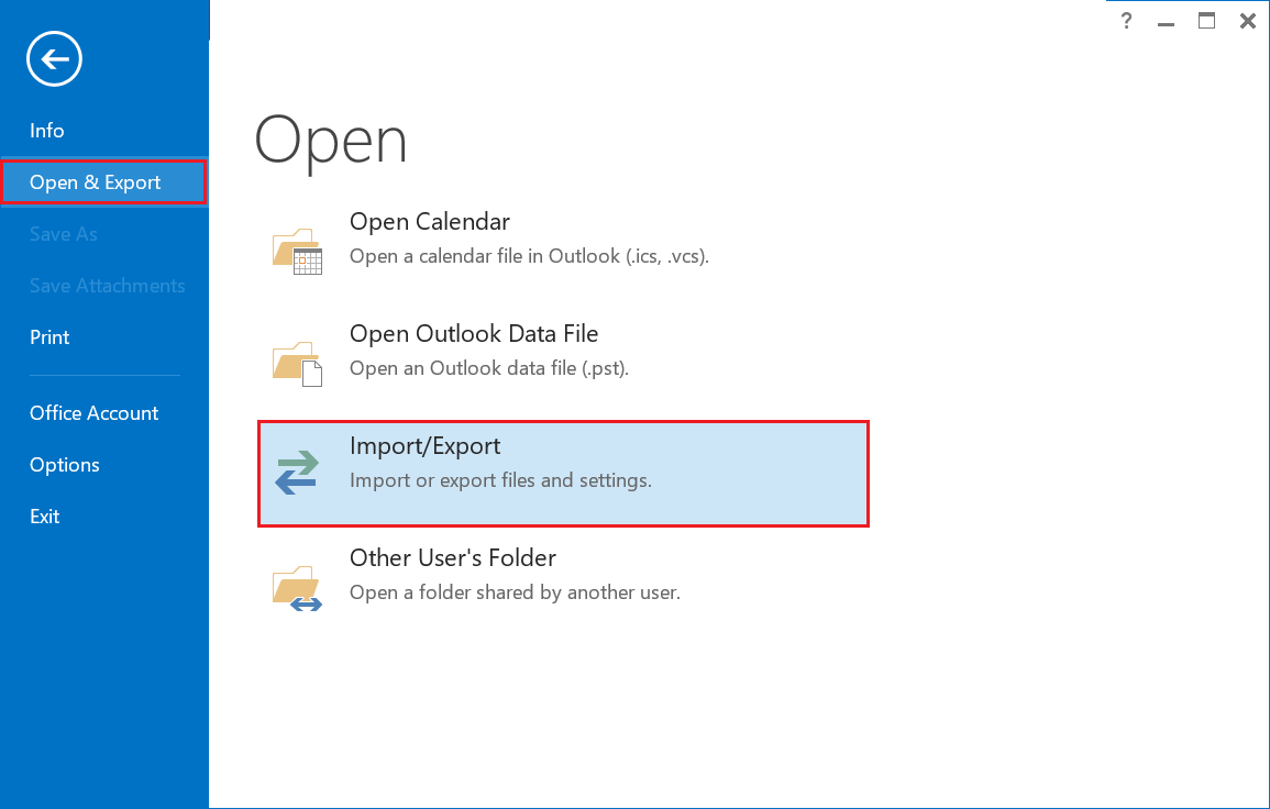 import OST in Outlook