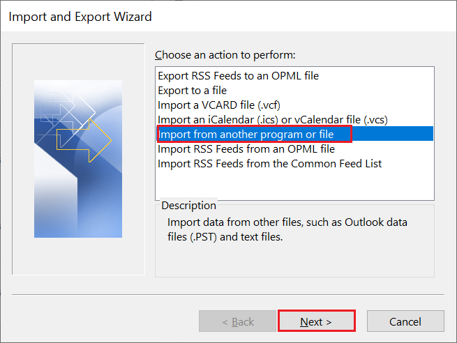 import OST to Outlook