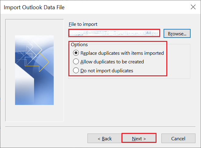 Open OST into Outlook completed