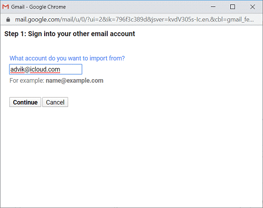 transfer icloud email to gmail