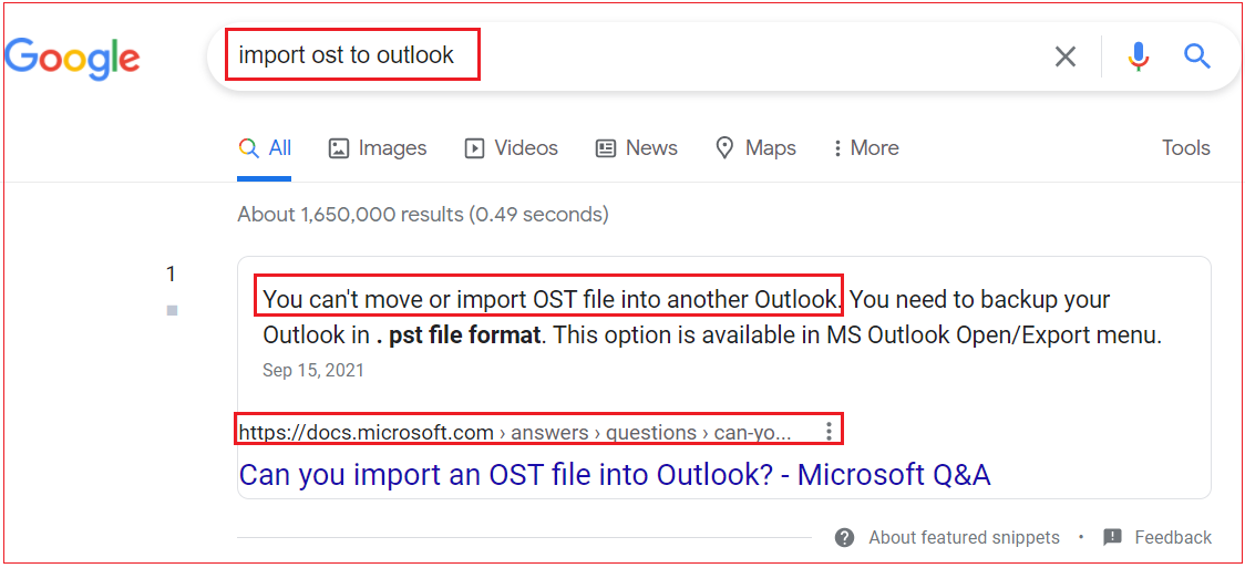 OST to Outlook