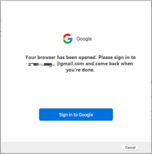 sign in to google