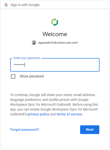 google workspace sync for microsoft outlook 2010