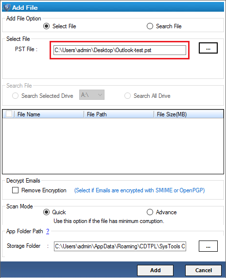 select pst to repair