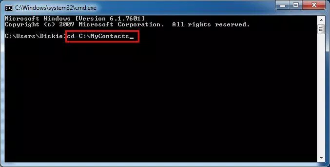 select the VCF folder