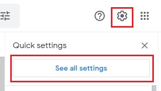 see all gmail settings