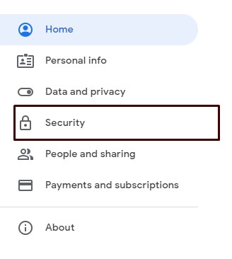click on security