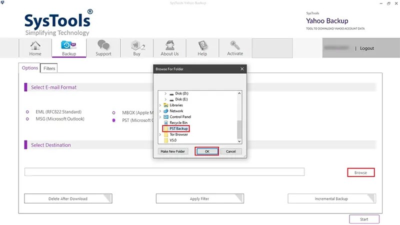 select a format