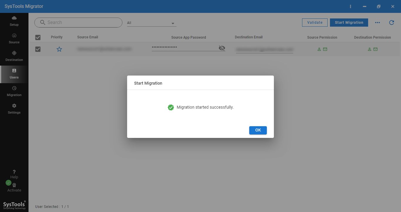Start AOL to G Suite Migration