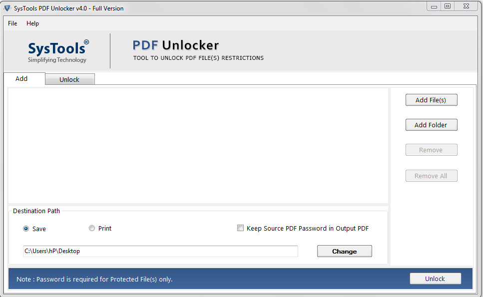 change PDF security settings