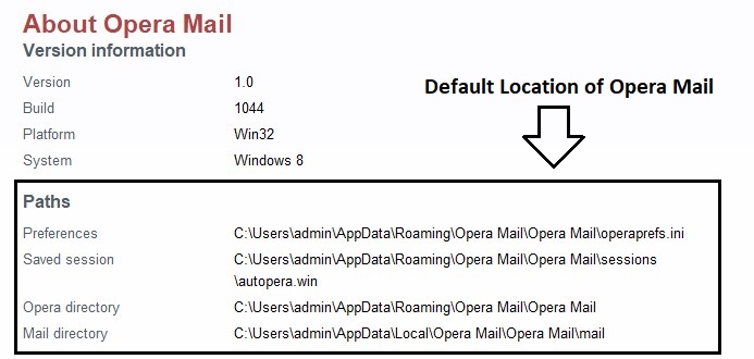 Opera File Directory