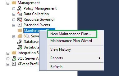 New Maintenance Plan